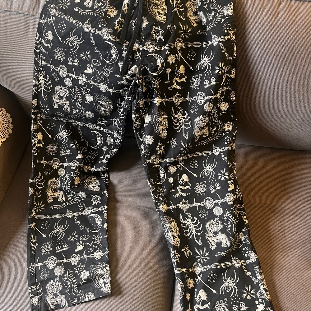 Black and White Patterned Pants